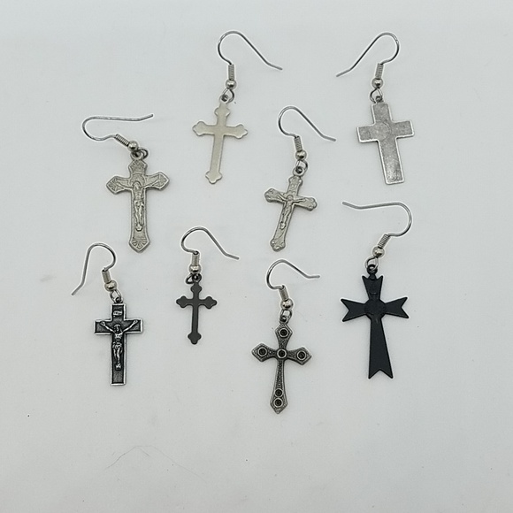 GASOLINE GLAMOUR Jewelry - Assorted cross crucifixes single earrings samples GASOLINE GLAMOUR Jewelry - Assorted cross crucifixes single earrings samples